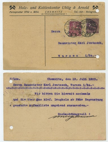 98455 postkarte holz und - holz-,
