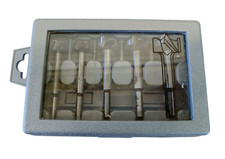 Budget Forstner Bohrer Set 5-teilig Holzbohrer Satz 15-30mm in Koffer Astloch