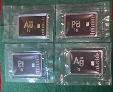 4x 1g Barren in Boxen + Zertifikat Gold Platin Palladium Silber Wertanlage rare