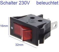 230V 16A Einbau Schalter beleuchtet Wippschalter elektrisches Bauteil