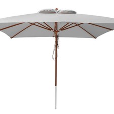 anndora® Sonnenschirm Gastronomie Biergarten 4 x 4 m Silber Grau Garten Terasse