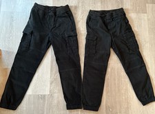 2x Cargohosen schwarz 164 h&m