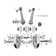 Pinionwelle, 45 Zoll Flathead