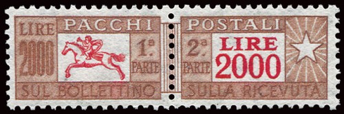 Postpakete lire 000 - postpakete, sterne