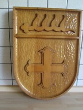 großes Holzwappen Wappen