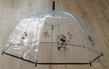 Micky Maus Mickey Mouse Regenschirm H&M Disney Rar Transparent schwarz NEU