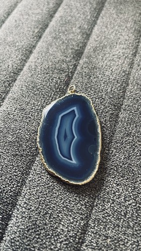 Achat anhänger öse blau - achat, anhänger/öse/blau