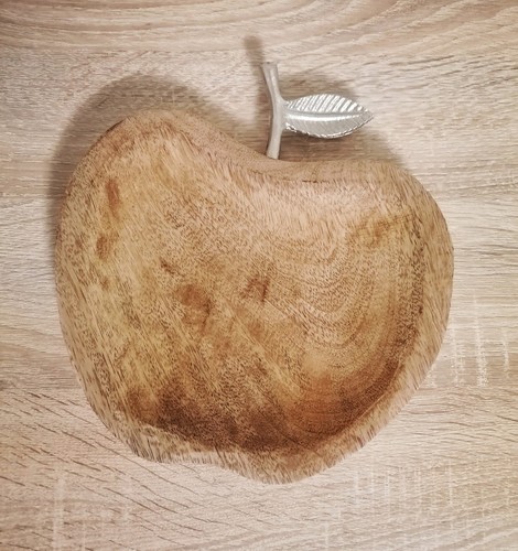 Holztablett apfelform - holztablett,