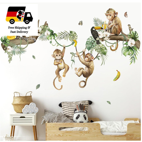 Wandtattoo affen dschungel - affen,