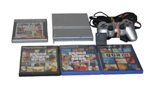 Sony PlayStation 2 PS2 Slimline Spielekonsole - Silber+ 4 Spiele