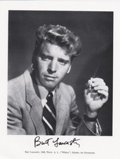 BURT LANCASTER signed HANDSOME