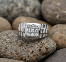 Herrenring 9 kt Weißgold