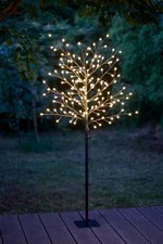 LED Baum Schwarz mit 150 LEDs Timer 6 Stunden Ein 18 Stunden Aus 5m Kabel