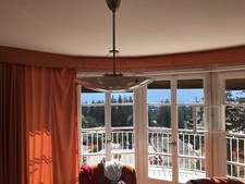 berliner messinglampen Manufaktur  Stab- Deckenlampe mit Glasschale