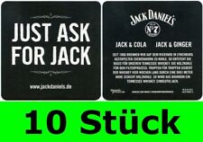 10 XXL-Bierdeckel Jack Daniels Whisky Whiskey Cola Ginger Bar Theke Deko Tresen