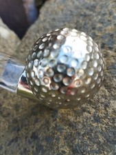 Golfer Rar 70er Vintage Design Buchstütze 165gr Golfball Lucite Chrom Sammler