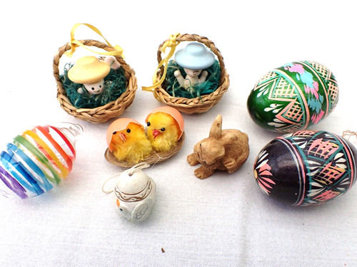 Vintage osterdeko ostern - vintage, holz