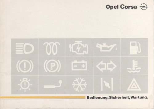Betriebsanleitung opel corsa - opel,