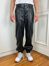 Lack Lederhose Hose schwarz