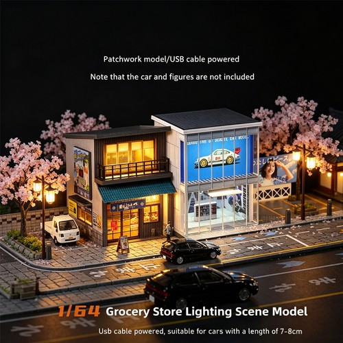 Diorama garage modell - modell, led