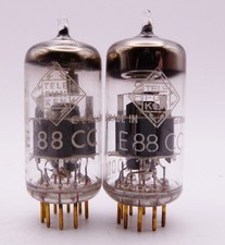 2x TELEFUNKEN E88CC  6922 geprüft mit TOP Werten / Tested with NOS emissions