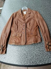 Lederjacke echtes Leder Damen Gr. 38 Cognacfarben, gebraucht