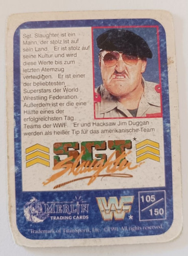 Wwf wrestling sammelkarte - wrestling, nr