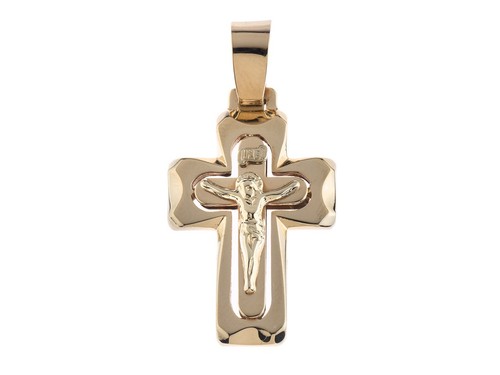 Anhänger kreuz design 14kt - design,