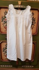 Gründerzeit Nachthemd Umstands Kleid Leinen Tracht Wäsche weiß Dirndl Kostüm Alm