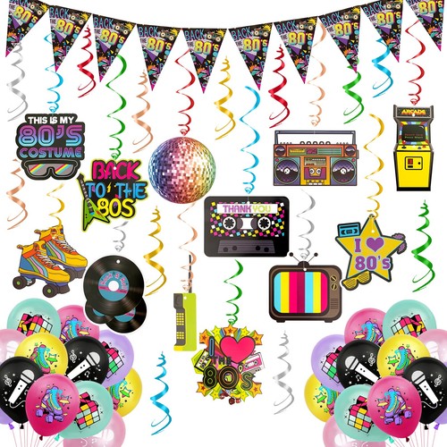 80er jahre deko set party - 80er,