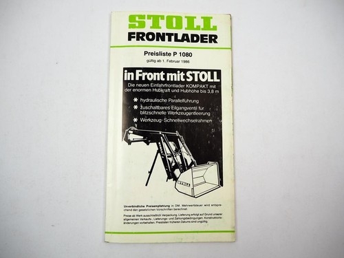 Original preisliste stoll - preisliste,