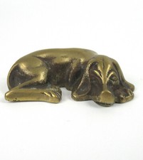 Metall figur schlafender hund - metall,