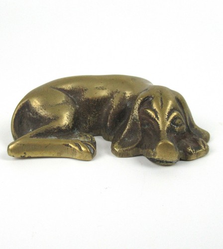 Metall figur schlafender hund - metall,
