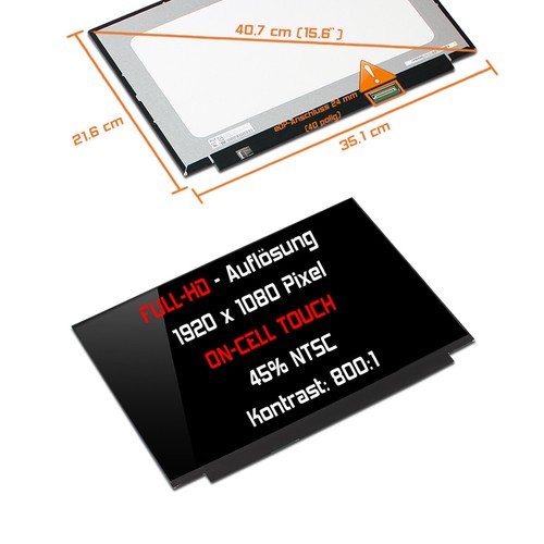 Led touch display - 15,6",