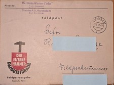 Feldpostbrief Feldpostausgabe DER EISERNE HAMMER Kosmische Ferne Dresden 1943