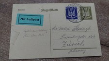 DR - Flugpostkarte Verkehrsausstellung München - Zürich 1925