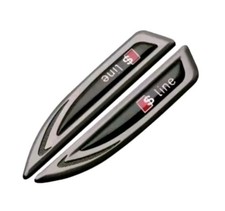 2x S-Line Emblem Silber