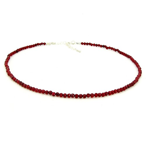 Rubin kette halskette - halskette, damen