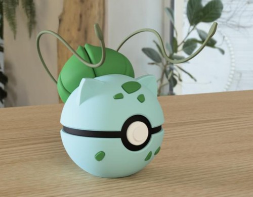 Bisasam pokéball figur - bisasam, 3d