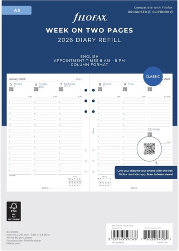 A5filofax woche auf zwei - a5filofax,