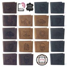 Geldbörse Motiv RFID Büffel Echt Leder Wallet Portemonnaie Portmonee Geldbeutel