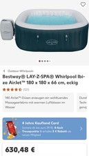 Bestway Lay-Z-Spa Ibiza AirJet Whirlpool, 180x180x66 Cm, 4-6 Personen