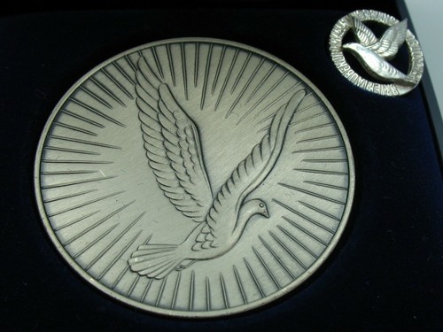 Medaille silber 835 mit nadel - silber,