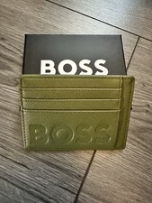 Hugo Boss Geldbörse Portemonnaie Klein Grün Leder