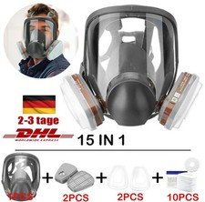 Atemschutz Vollmaske Gasmaske 6800 Staubmaske Lackiermaske Mit Wechselfiltern