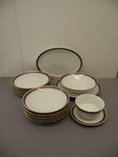 Speiseserv. Porz., Eschenbach, f. 6 P., Platte, Gemüseteller, Saucière, Schüssel