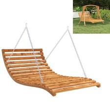 Hängeschaukel Fichte Massivholz Bett-Schaukel Teak-Finish Gartenliege Bett