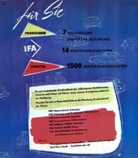 Altes Reklame Blechschild Oldtimer Ifa DDR Werbung  33 x 40 cm