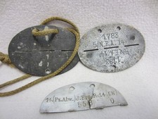 3 x Erkennungsmarke - SELTEN - Nachr.E.A. 14 - Schütz.Ers.Btl.2 - Inf.Ers.R.14