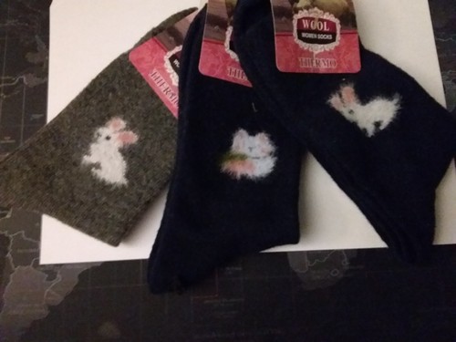 Paar damen angorasocken - ,